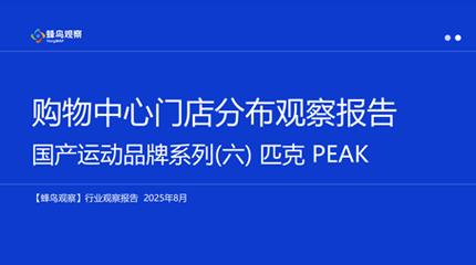 蜂鸟观察 · 品牌门店数据分析报告｜系列第6期｜本期品牌：匹克 PEAK