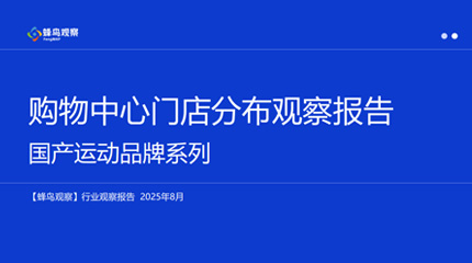 蜂鸟观察 · 品牌门店数据分析报告｜运动品牌系列